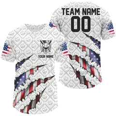 Maxcorners Custom Patriotic US Flag Baseball Jerseys For Men, Baseball Team Uniform Outfit LM2608
