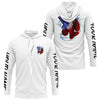 Maxcorners Personalized American Flag Crappie Fishing Shirts, Patriotic Crappie Long Sleeve Fishing Shirts LM0501