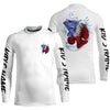 Maxcorners Personalized American Flag Crappie Fishing Shirts, Patriotic Crappie Long Sleeve Fishing Shirts LM0501