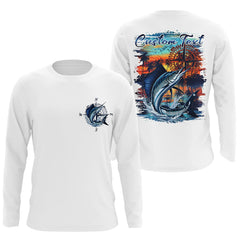Maxcorners Custom Sailfish Fishing Long Seeve Sport Fishing Shirts, Saltwater Performance Fishing Shirt MT2108