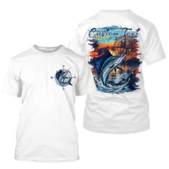 Maxcorners Custom Sailfish Fishing Long Seeve Sport Fishing Shirts, Saltwater Performance Fishing Shirt MT2108