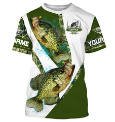 Maxcorners Customized Name Crappie Fishing Camo 3D Shirts