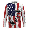 Maxcorners US Fishing Fish Hook American flag UV protection custom long sleeves shirts Patriotic fishing apparel IPH1900 LM0501