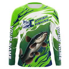 Maxcorners Catfish Fishing Custom Long Sleeve Fishing Shirts, Catfish Fishing Tournament Shirts Fishing Jerseys MT2108