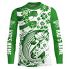 Maxcorners Custom St Patrick'S Day American Flag Striped Bass Fishing Shirts, Patriotic Striper Fishing Jerseys LM0501