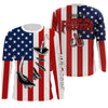Maxcorners US Fishing Fish hook American Flag Custom Fishing Shirts, Personalized Patriotic Fishing gifts LM0501