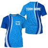 Maxcorners Custom Blue Pickleball Pattern Polo Shirts For Men, Pickleball Tournament Team Shirt