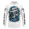Maxcorners Custom Largremouth Bass Long Sleeve Tournament Fishing Shirts, Uv Protection Bass Fishing Shirt LM0201