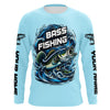 Maxcorners Custom Largremouth Bass Long Sleeve Tournament Fishing Shirts, Uv Protection Bass Fishing Shirt LM0201