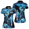 Maxcorners Custom Orange Splatter Bowling Team Polo Shirts For Men And Women Bowling Tournament Shirts