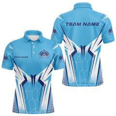 Maxcorners Custom Blue Pickleball Polo Shirts Pickleball Tournament