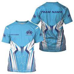 Maxcorners Custom Blue Pickleball Polo Shirts Pickleball Tournament