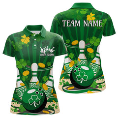 Maxcorners Custom Green St Patrick'S Day Bowling Polo Shirts For Men And Women, Celtic Team Bowling Outfits