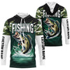 Maxcorners Camouflage Largemouth Bass Fishing Custom Long Sleeve Tournament Shirts, Fishing Gifts For Fisherman LM0201