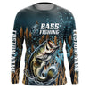 Maxcorners Bass Fishing Customized Long Sleeve Tournament Fishing Shirts, Largemouth Bass Fishing Jerseys LM0201