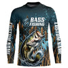 Maxcorners Bass Fishing Customized Long Sleeve Tournament Fishing Shirts, Largemouth Bass Fishing Jerseys LM0201