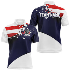 Maxcorners Custom American Flag Bowling Jerseys Patriotic Bowling Shirts