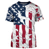 Maxcorners Personalized American Flag Long Sleeve Fishing Shirts Uv Protection, Patriotic Fishing Apparel LM0501