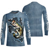 Maxcorners Custom Largemouth Bass Long Sleeve Tournament Fishing Shirts, Bass Fishing All Over Printed Shirt LM0201
