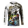 Maxcorners Custom Largemouth Bass Fishing Tournament Jerseys, Bass Long Sleeve Fishing Shirts Camo LM0201