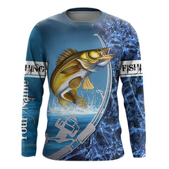 Maxcorners Walleye Ice Customize Name 3D Shirts