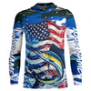 Maxcorners Sailfish Fishing Custom Long Sleeve Fishing Shirts, American Flag Patriotic Sailfish Fishing Shirt LM0501