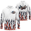 Maxcorners Personalized American Flag Crappie Long Sleeve Fishing Shirts, Patriotic Crappie Fishing Gifts LM0501