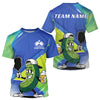 Maxcorners Custom Funny Pickleball Polo Shirts For Men, Cool Pickles Playing Pickleball Humorous Shirt LM1307