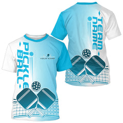 Maxcorners Custom Blue Pickleball Team Polo Shirts For Men, Pickleball League Shirt LM2206