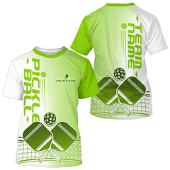 Maxcorners Custom Green Pickleball Team Polo Shirts For Men, Pickleball League Shirt LM2206