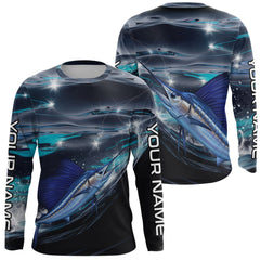 Maxcorners Custom Sailfish Fishing Saltwater Long Sleeve Performance Fishing Shirts LM0607