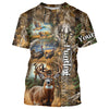 Maxcorners Deer Hunting Camo Customize Name 3D All Over Printed Shirts Personalized gift For Hunting Lover LM2608