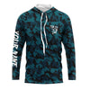 Maxcorners Custom Bass Fishing Jerseys, Personalized Bass fishing blue camouflage fishing Long sleeve shirts LM0201
