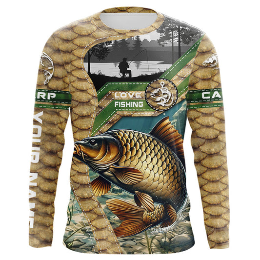 Maxcorners Carp Fishing Customize Name UV protection long sleeves fishing shirts LM0201
