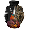 Maxcorners Pheasant Hunting Camo Customize Name 3D All Over Printed Shirts Personalized Hunting gifts LM2608