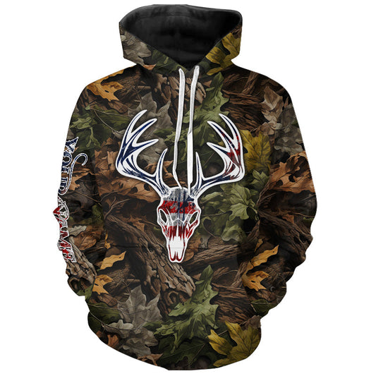 Maxcorners American deer buck hunting camouflage hunting clothes Customize Name 3D All Over Printed Shirts LM2608