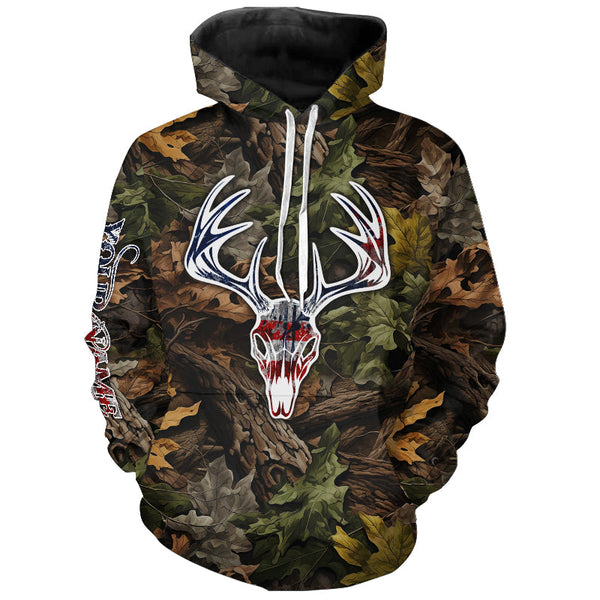 Maxcorners American deer buck hunting camouflage hunting clothes Customize Name 3D All Over Printed Shirts LM2608