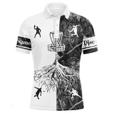 Maxcorners Mens disc golf polo shirts gray camo custom name disc golf team shirt, disc golf gifts MT0510