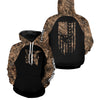 Maxcorners Duck hunting Waterfowl Camo American flag Custom 3D All Over Printed Shirts Personalized Hunting gift LM2608