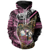 Maxcorners Deer Hunting Pink Camo Custom Name 3D All over print shirts, personalized hunting appare LM2608