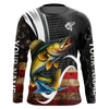 Maxcorners Personalized professional walleye fishing shirts American Flag patriotic walleye fishing jerseys
