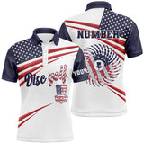 Maxcorners American flag Mens disc golf polo shirt custom best disc golf shirts 4th of july shirts for mens MT0510