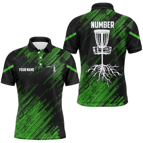 Maxcorners Green camo Black Mens disc golf polo shirts custom disc golf team disc golf jerseys MT0510