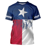 Maxcorners Texas Slam Fishing Redfish, Speckled Trout, Flounder Fishing Shirts Custom Patriotic Fishing Jerseys MT2108