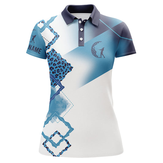 Maxcorners Custom Name 3D Golf Shirts For Women Multi-Color Golf Polo Shirts, Personalized Golf Gifts For Women