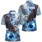 Max Corner Blue lightning thunder bowling Eagle Custom Name And Team Shirt