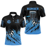 Maxcorners Blue Camo Wolf Disc golf polo shirts for men Custom Team Disc Golf top, Disc Golf Gifts  LM1809