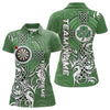 Maxcorners Green Irish Tribal Cross St Patrick'S Day Mens Darts Shirts Custom Lucky Darts Team Jerseys