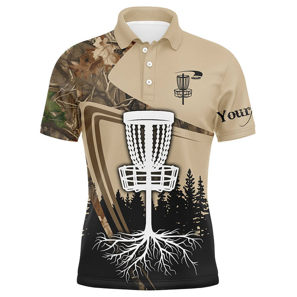 Maxcorners Disc golf polo shirt for men custom camouflage disc golf basket, Disc golf jerseys MT0510