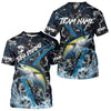 Maxcorners Custom Tuna Fishing Camo Long Sleeve Fishing Shirts, Personalized Tuna Fishing Team Jerseys LM2512